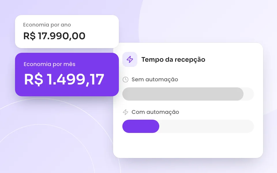 Prévia da Calculadora de economia com automação