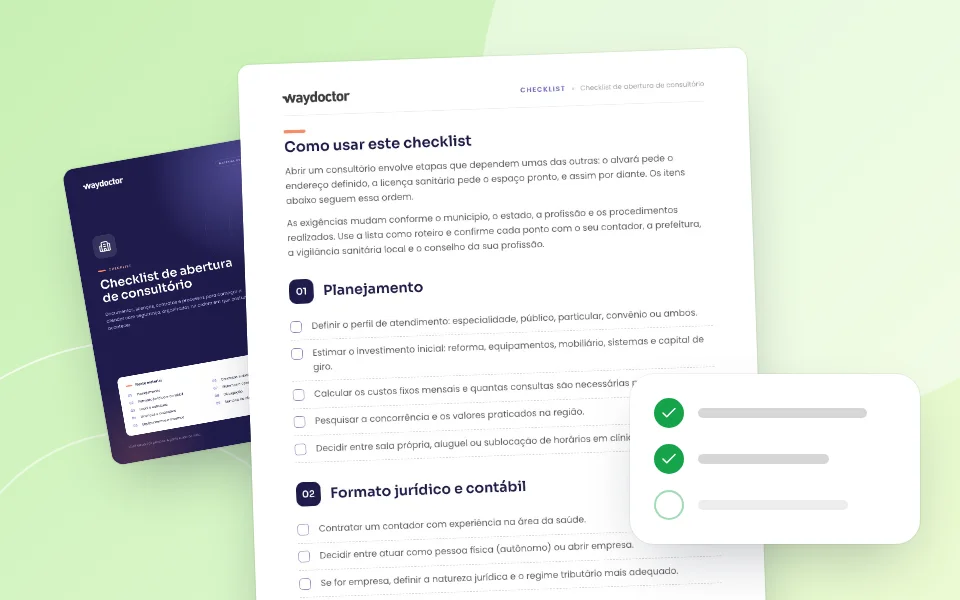 Prévia do material Checklist de abertura de consultório