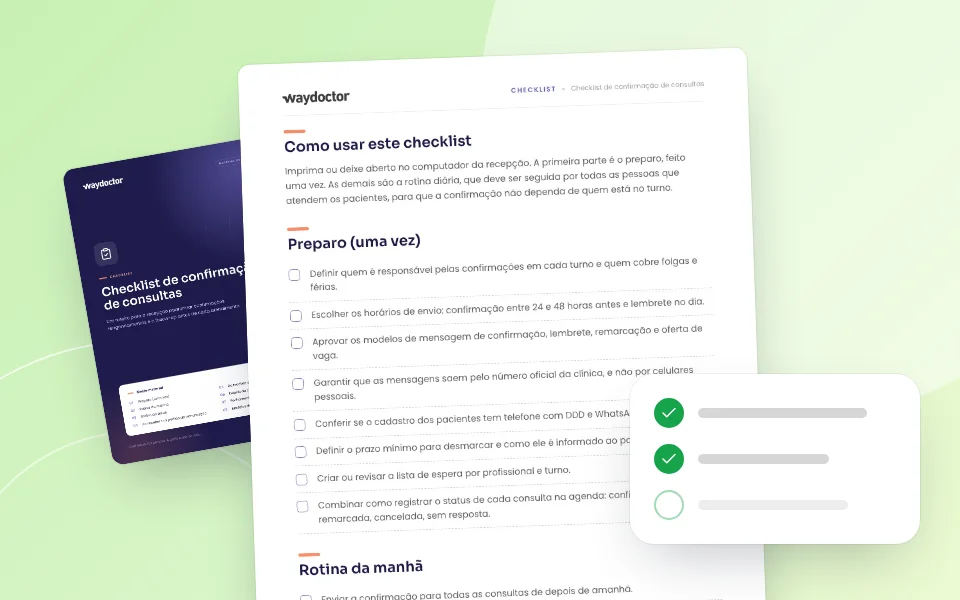 Prévia do material Checklist de confirmação de consultas