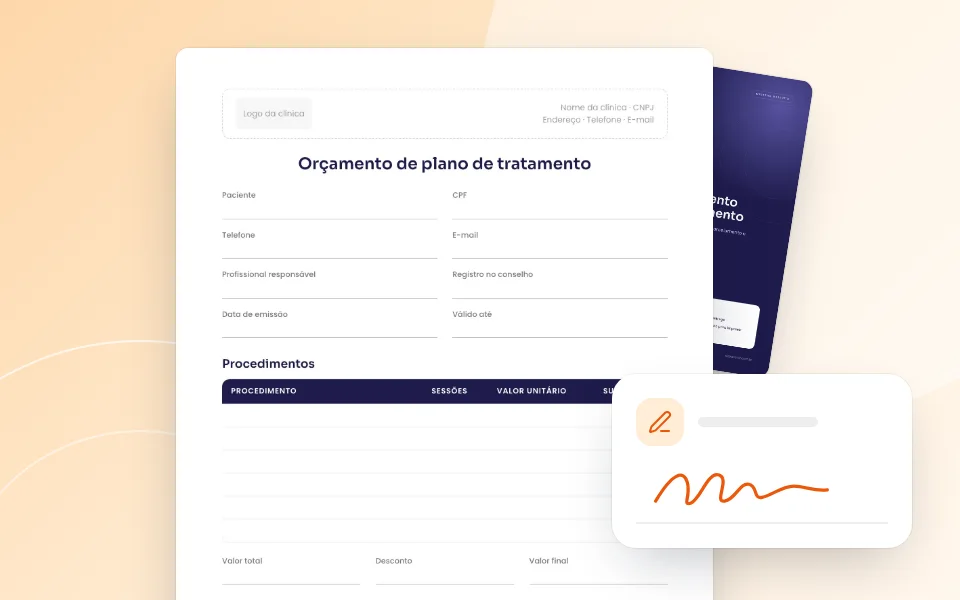 Prévia do material Modelo de orçamento de plano de tratamento