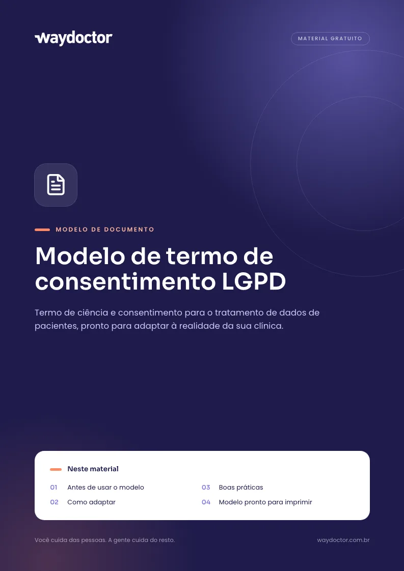 Capa do material Modelo de termo de consentimento LGPD